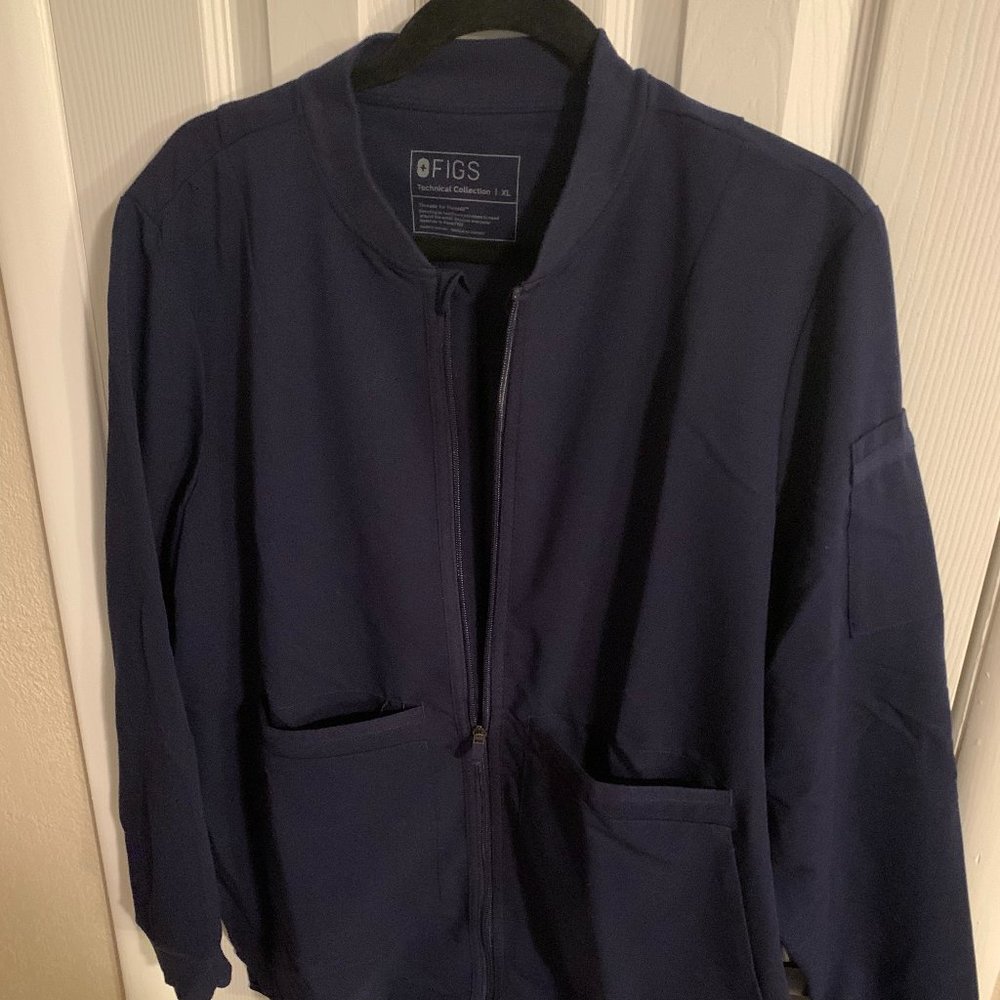 Figs Women's Navy Bellery - Scrub Jacket - XL / Navy